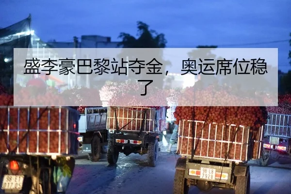 盛李豪巴黎站夺金，奥运席位稳了
